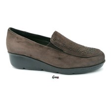 Soffice Sogno scarpe donna mocassini Slip on casual comodi pelle camoscio Cacao