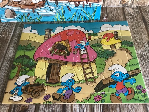 SMURFS VINTAGE JIGSAW PUZZLES SEE THE PICS - Picture 3 of 4