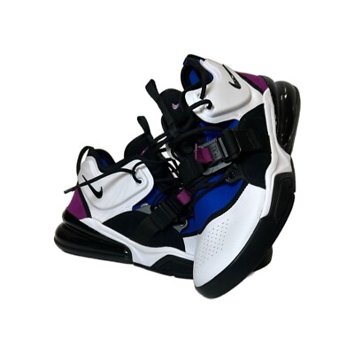 NEW Nike Air Force 270 White Black Lyon Blue Purple Utility Sz 10.5 AH6772-101 