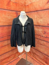 Habitat Gray Black Knit Jacket Size M/l Tcc