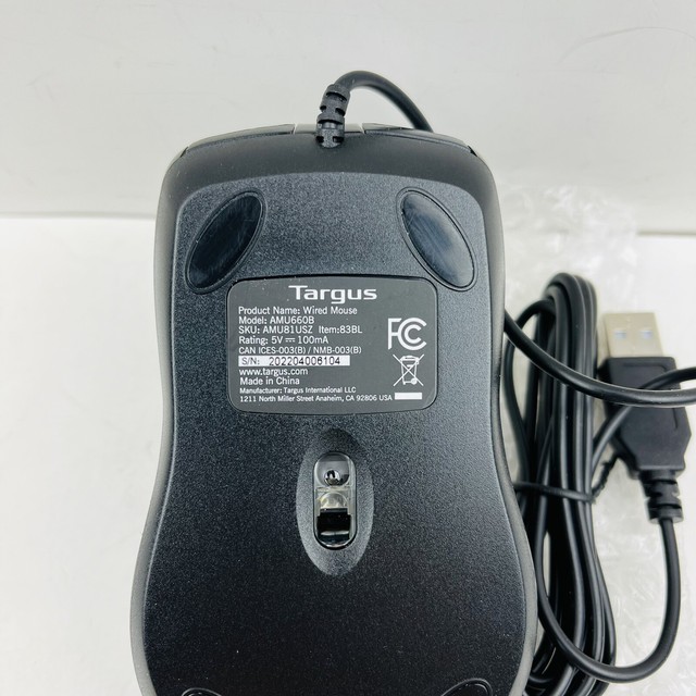 () Targus Wired Mice Black AMU660 VGC for sale online eBay