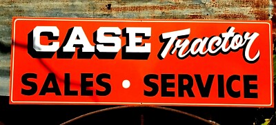 Vintage Case Tractor Sales Service Hand Painted Farm Machinery ...
