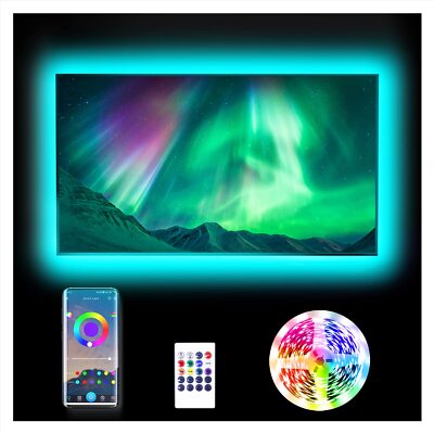 LED Strip Lights 16.4Ft TV LED Backlight for 75-85 Inch TV RGB LED Strip USB Pow