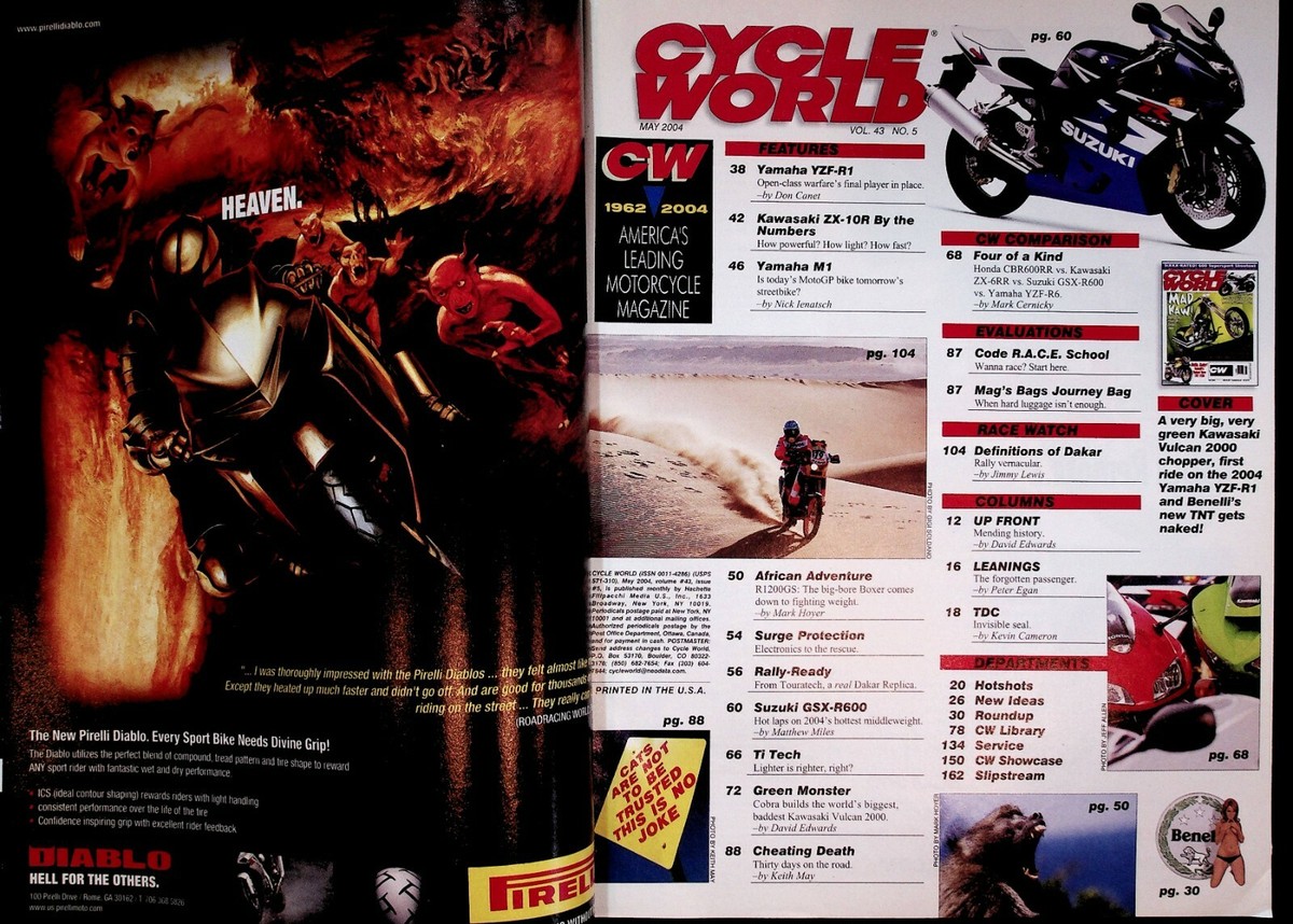 ロイ 2004 May Cycle World Motorcycle Magazine - Yamaha YZF-R1
