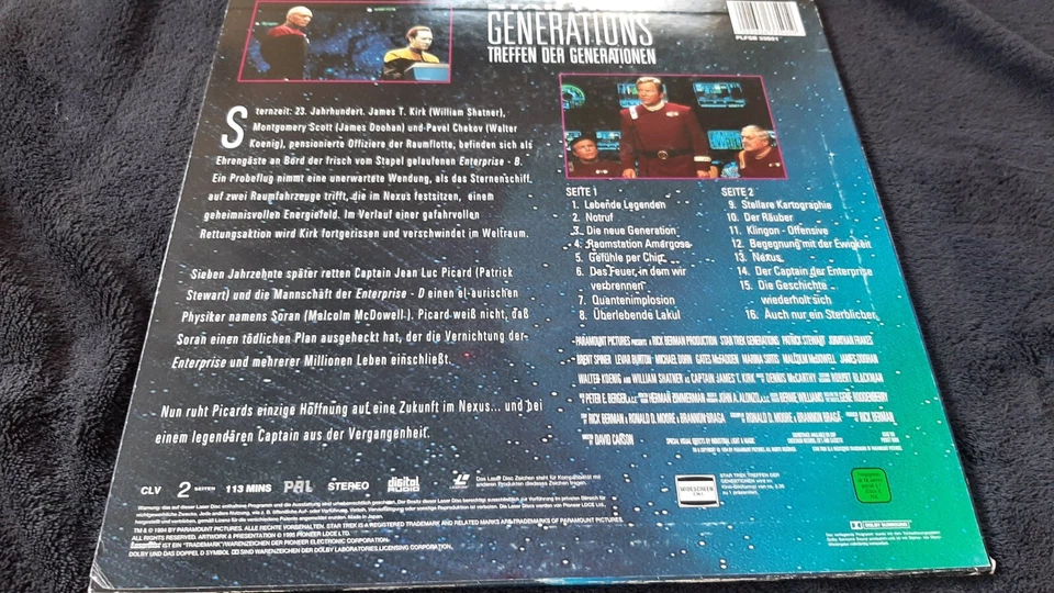 LASERDISC Star Trek Generations - Das Treffen der Generationen --Patrick Stewart - Bild 2 von 4