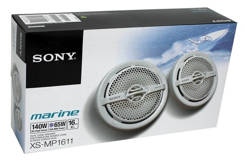 Sony XS-MP1611 6.5" 280 Watt Dual Cone Marine Stereo Speakers Boat water 2 Pairs - Picture 8 of 8