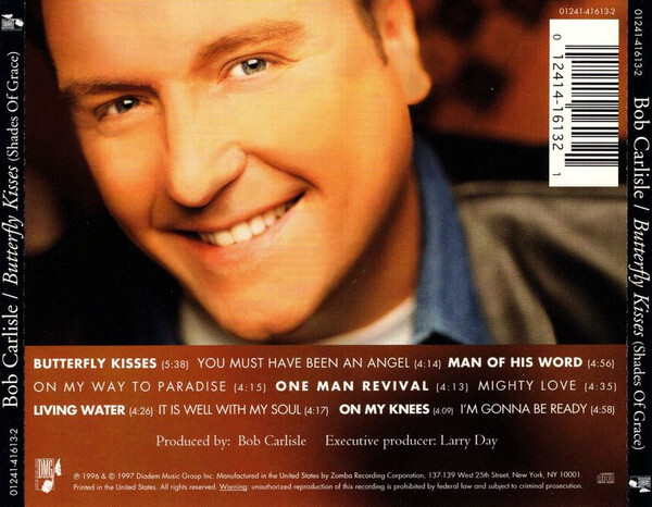 Bob Carlisle - Butterfly Kisses (Shades Of Grace) (CD, Album