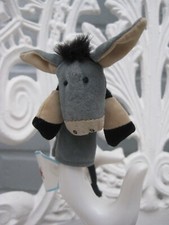 JELLYCAT DINGLY DANGLY FARM FINGER PUPPET. DONKEY. With tag. Rare/retired toy