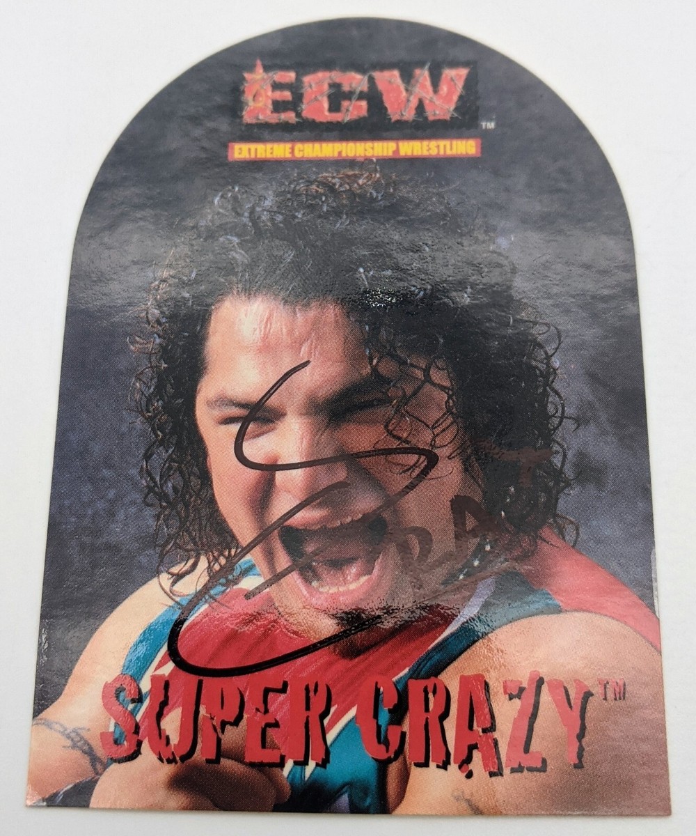 Super Crazy Autograph Hand-Signed ECW Sticker WWE NJPW | eBay