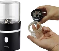 Tobacco Grinder Electric Herb Grinder With USB Rechargeable 1.7oz Glass