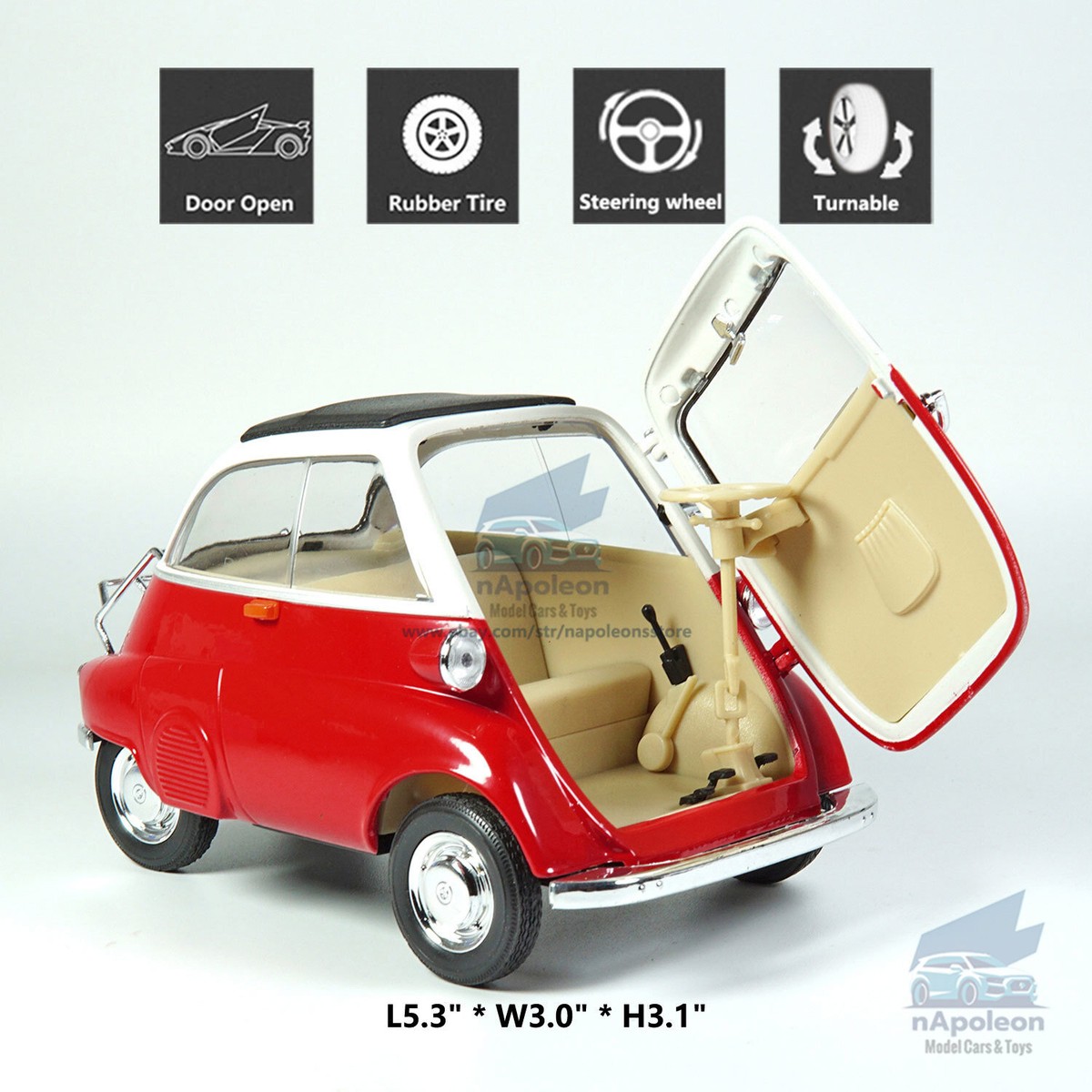 BMW ISETTA/イセッタ250 ミニカー　1/18 楽天市場】ウィリー 1/18 BMW イセッタ 250 1959 イエロー