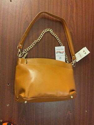 NWT Divina Firenze Lilla Handmade Leather Crossbody Bag Italy Light Beige