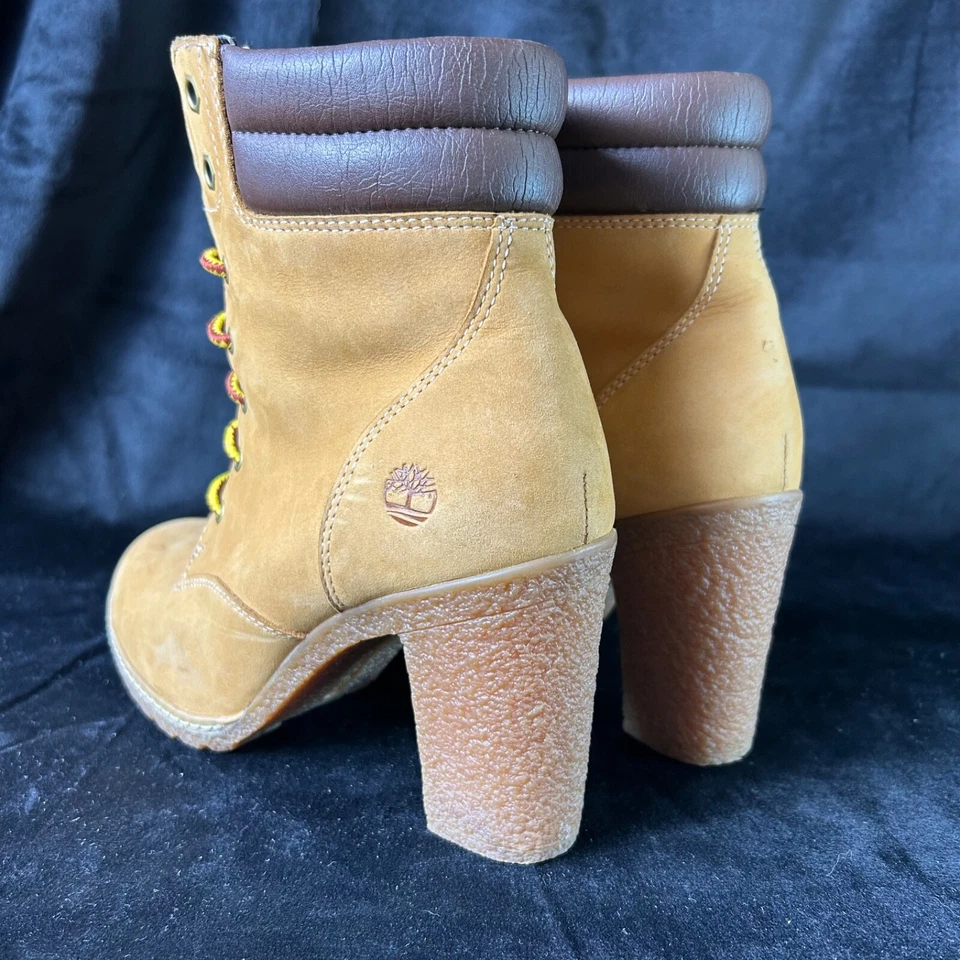 Timberland Tillston 3.5" botas de trigo de tacón alto A6334 para mujer talla 7 Foto 2 de 4