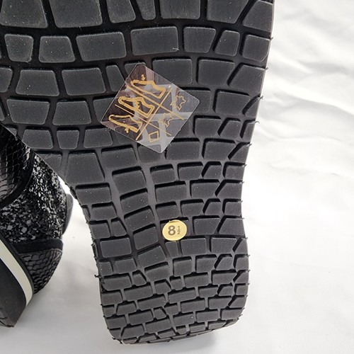 LUCIANO PADOVAN Black Sparkle Bling Sneakers Shoes Womens Size 8.5 New Flats - Picture 19 of 19