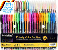 Mutsitaz 48 StüCk Gelschreiber Gelstifte Set Inklusive Glitter Metallisch Pastel