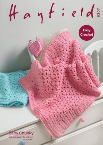 Sirdar Crochet Pattern - Hayfield Baby Chunky, Blanket 5207 - Afbeelding 1 van 1