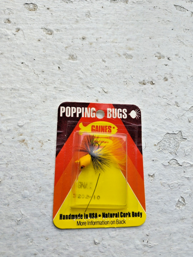 Vtg New Gaines Phillips Handmade USA Cork Body Popping Bugs Poppers 15 Pc - Picture 9 of 10