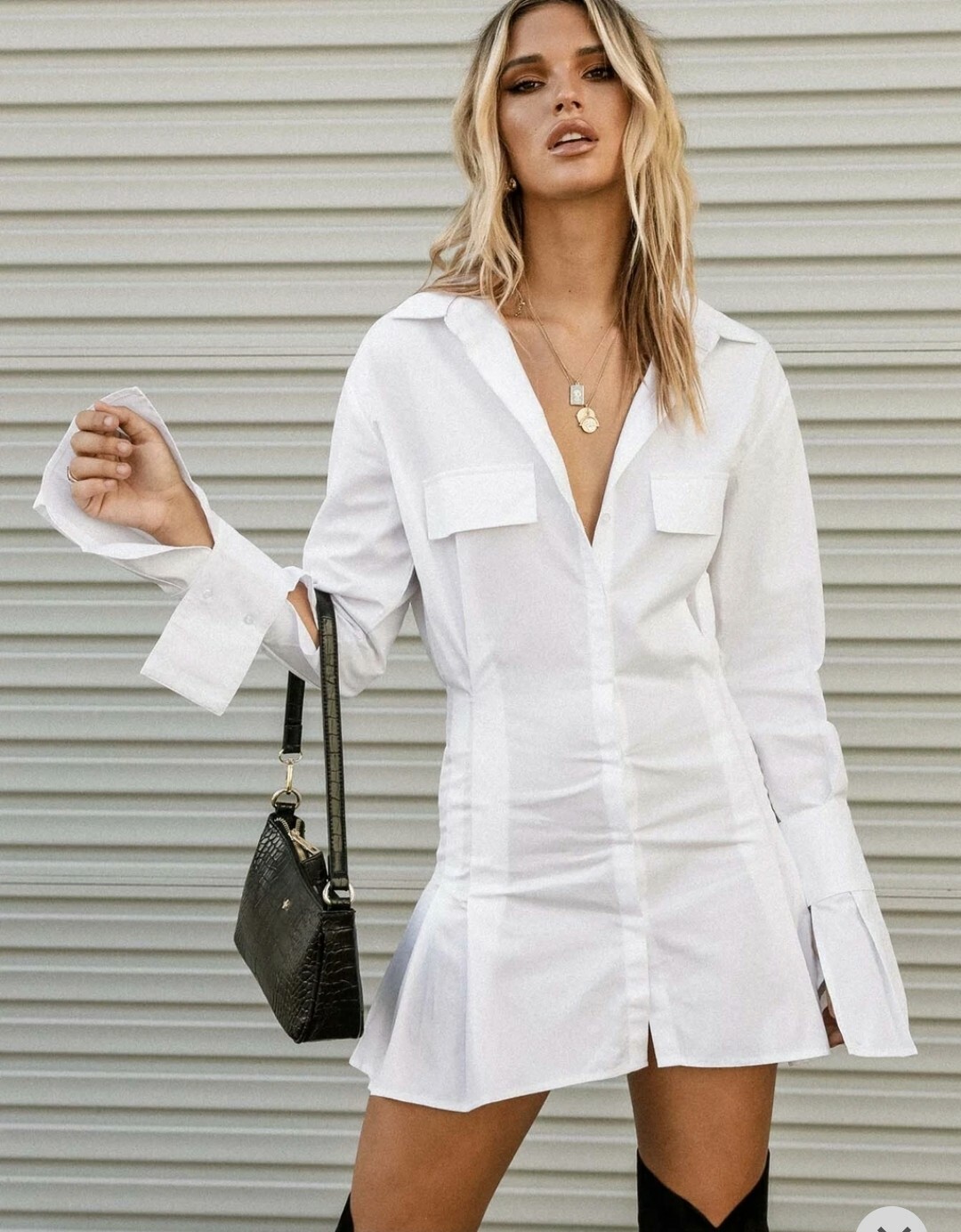 lioness white long sleeve dress