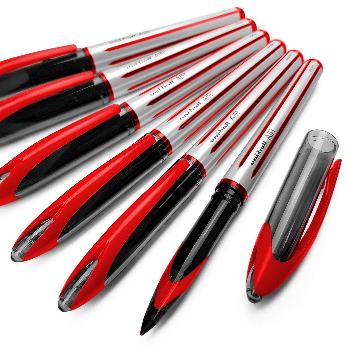 12 x UNIBALL AIR UBA 188-L Roller Ball Pen RED Made in Japan
