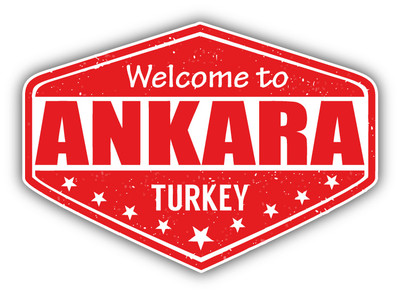 Ankara City Turkey Grunge Travel Stamp Car Bumper Sticker Decal 5'' x 4''