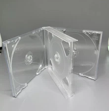 1 PCS 24MM 3-DISC TRIPLE CD JEWEL CASE W/CLEAR TRAY W CDA ASSEMBLED- GF3