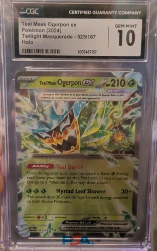 Teal Mask Ogerpon ex graded CGC 10 for sale on eBay