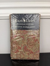 Vintage Ralph Lauren Bridget Pink Paisley 2 STANDARD Pillowcases Made in USA