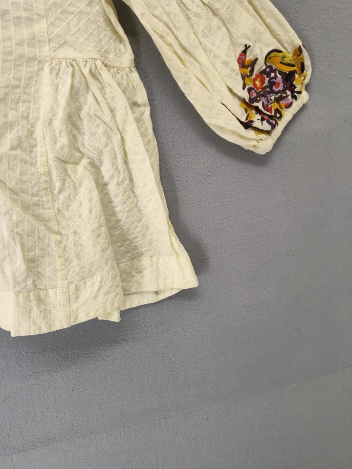 Blusa Lithe Para Mujer 6 Bordada Floral Manga 3/4 Campesina Boho Bohemia Top Foto 4 de 4