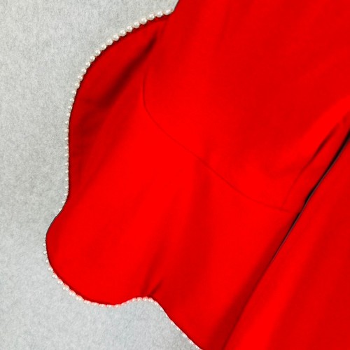 New Cato Womans Sz 14/16W Plus Dress Red Pearl Detail V Neck Lined Zip NWT - Picture 6 of 12