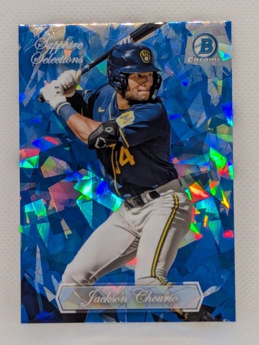 2023 Bowman Chrome Jackson Chourio Sapphire Selections #BSS3 Brewers CASE HIT
