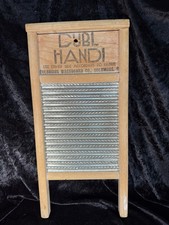 Dubl Handi Washboard Co Columbus Ohio Wash Board 18" X 8 1/2" Travel/Pail Size