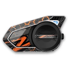 For SENA 50S Skin Decal Wrap Stickers Glossy Orange Hexagon