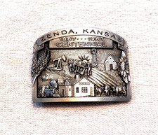 CLASSIC BELT BUCKLE ZENDA KANSAS CENTENNIAL 1887-1987 LMT ED 361/1000 BB18