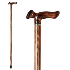 GUYUE Men's and Women's Handcrafted Wooden Canes, Ergonomic Design, Natural S...