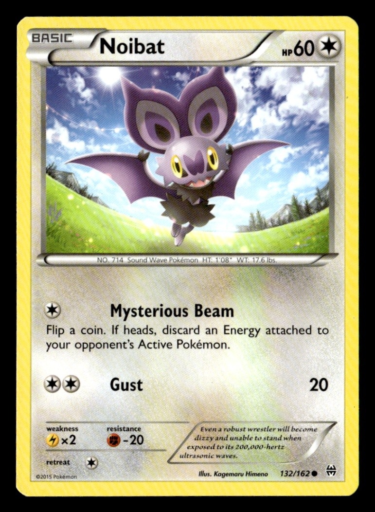 Noibat (132) Common Reverse Holo XY - BREAKthrough 132/162 NM Pokémon TCG
