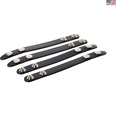 4-Pack High Gloss Black Snap Belt Keepers for 2.25'' Duty Belts   Durable Design