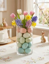 Pastel Easter Eggs Decorations: 24pcs 2.4" Solid Speckled Foam Eggs - Fills 1...