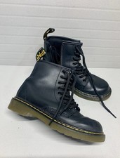 Dr Martens Zavala J Black Lace Up Combat Boots Kids Size 1 US See Photos 