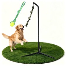 Tether Tug Dog Toy for Yard with 2 Accessories Tug Rope  Ball , Outdoor Spr...