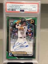 🔥 2024 Bowman Draft Konnor Griffin Green Lava Auto /99 PSA 9 🔥