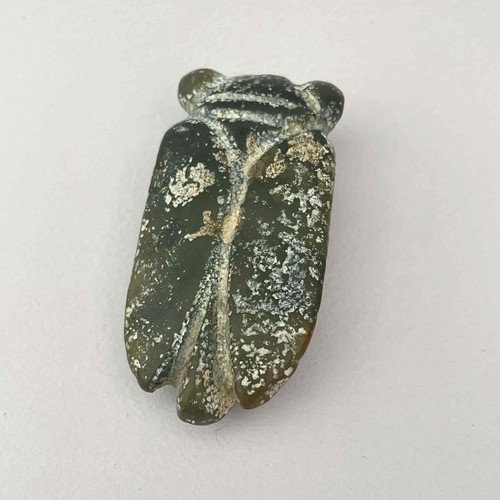 Neolithic or Later Jade Cicada Amulet Rebirth with Gem Report - Afbeelding 3 van 6