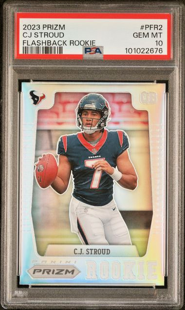 2023 Panini Prizm Flashback Rookie C.J. Stroud PSA 10 RC CJ #PFR-2 Silver