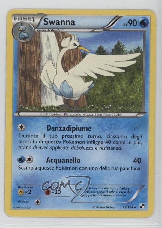 Swanna French Pokemon Black & White Base Set #37