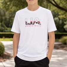 Under Armour Hoops Branded Loose Fit Short Sleeve T-Shirt Size YXL