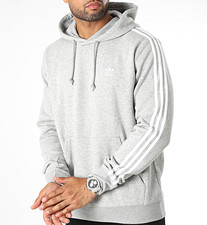 NEW MENS ADIDAS ORIGINALS 3 STRIPES TREFOIL HOODIE SIZE MEDIUM IL2496