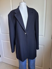 Laura Ashley Vintage Made In London Pure Wool Jacket Lined Blazer/Pockets Size12