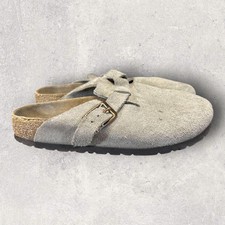 Birkenstock Boston Soft Footbed Suede Taupe Clogs Women's Size 36 EU 5.5 US