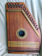 Antique American Clark Schmidt Zither Autoharp Fully Stringed No Cracks 19 X 12