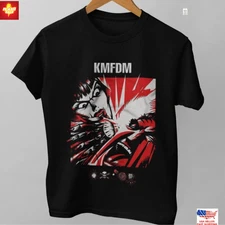 New Arrival KMFDM Symbols Black Cotton T-Shirt