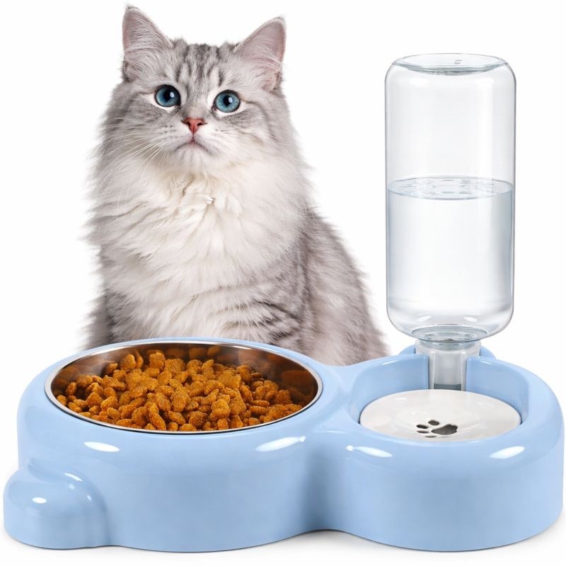 And Water Bowl Set With Water Dispenser And Stainless